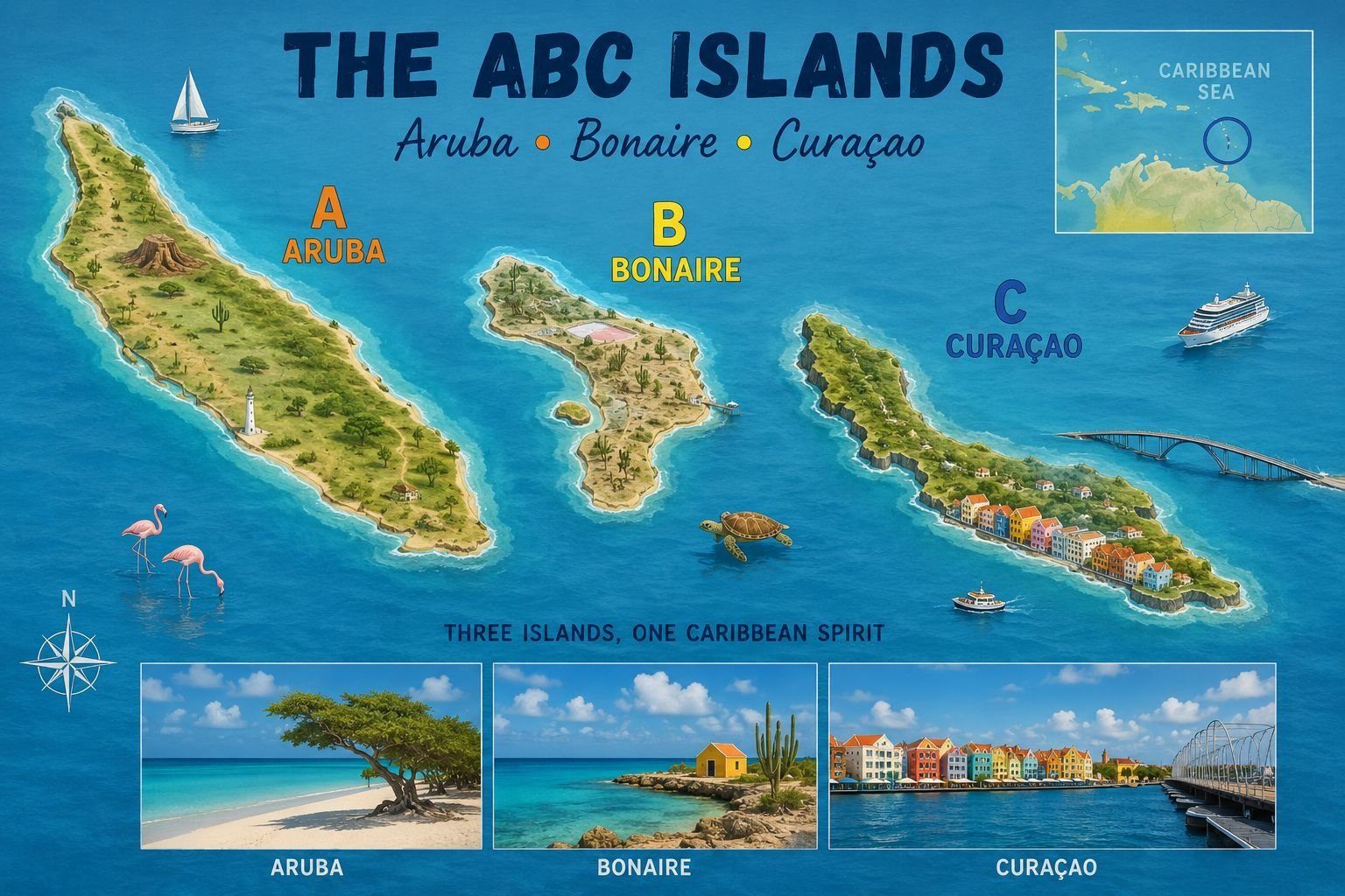 Ishujt ABC – Aruba, Bonaire dhe Curaçao